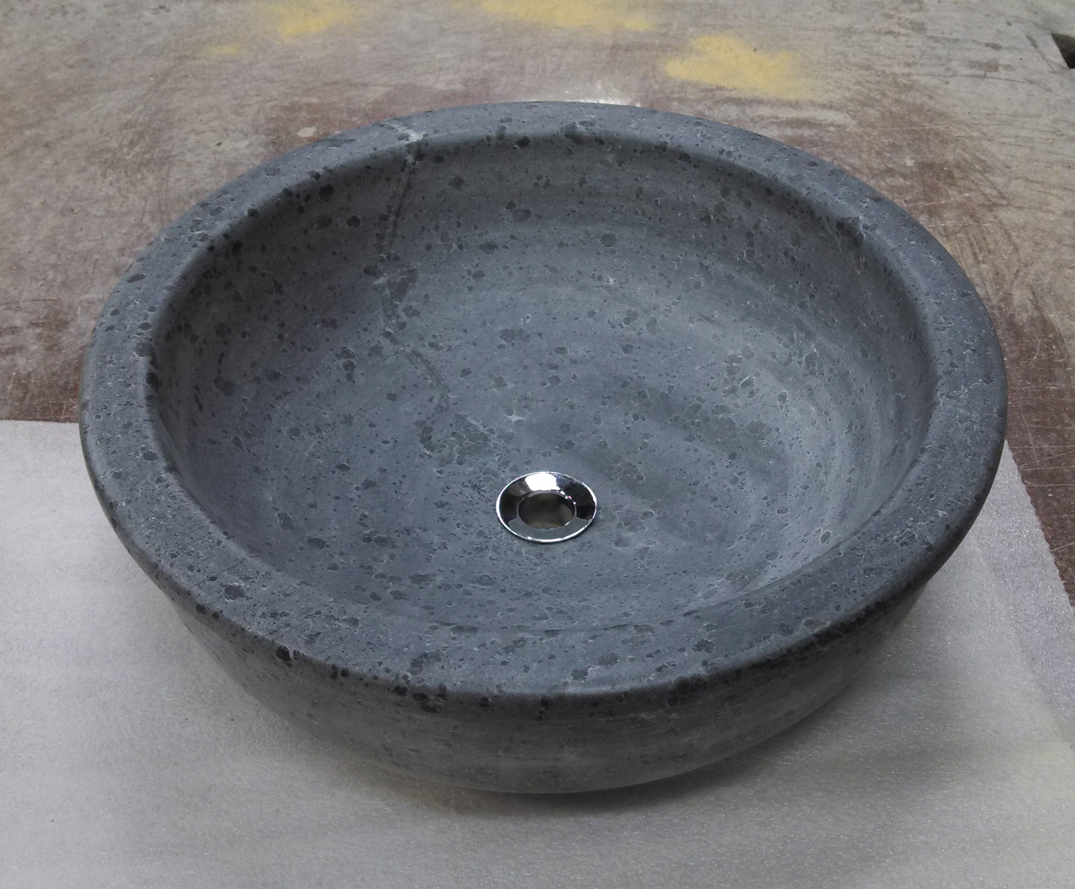 16x8 Round Soapstone Vessel Sink Industrial Stone Works